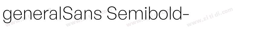 generalSans Semibold字体转换
